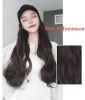 Baseball Cap with Natural Black Synthetic Long Wavy Hair Attached for Womens Adjustable Wig Cap