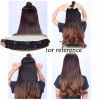 One-piece Two Tone Clip-on Hairpieces 5 Clips 20" - Brown/Royal Blue