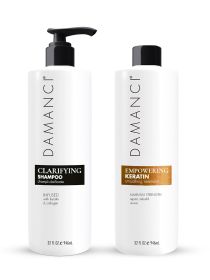 DAMANCI Keratin Recovery Kit, Brazilian Smoothing Treatment, Hair Restoration Kit with Stem Cells to Smooth Hair, Control Frizz and Reduce Volume (size: 32 Oz)